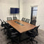 Presentation TV with HDMI and WiFi at the head of the conference table